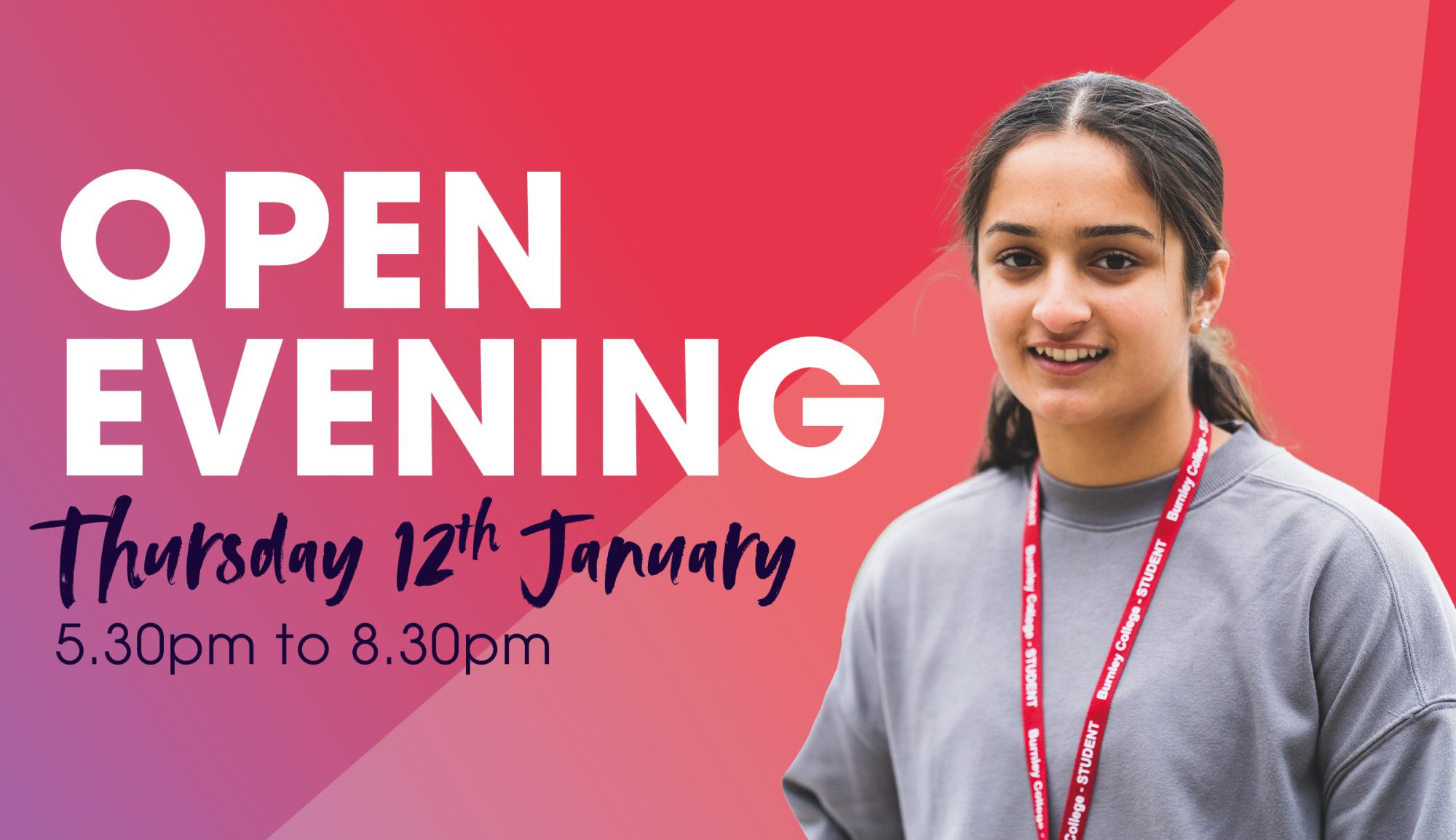 Burnley College Sixth Form Centre Open Evening – 12 Jan 2023