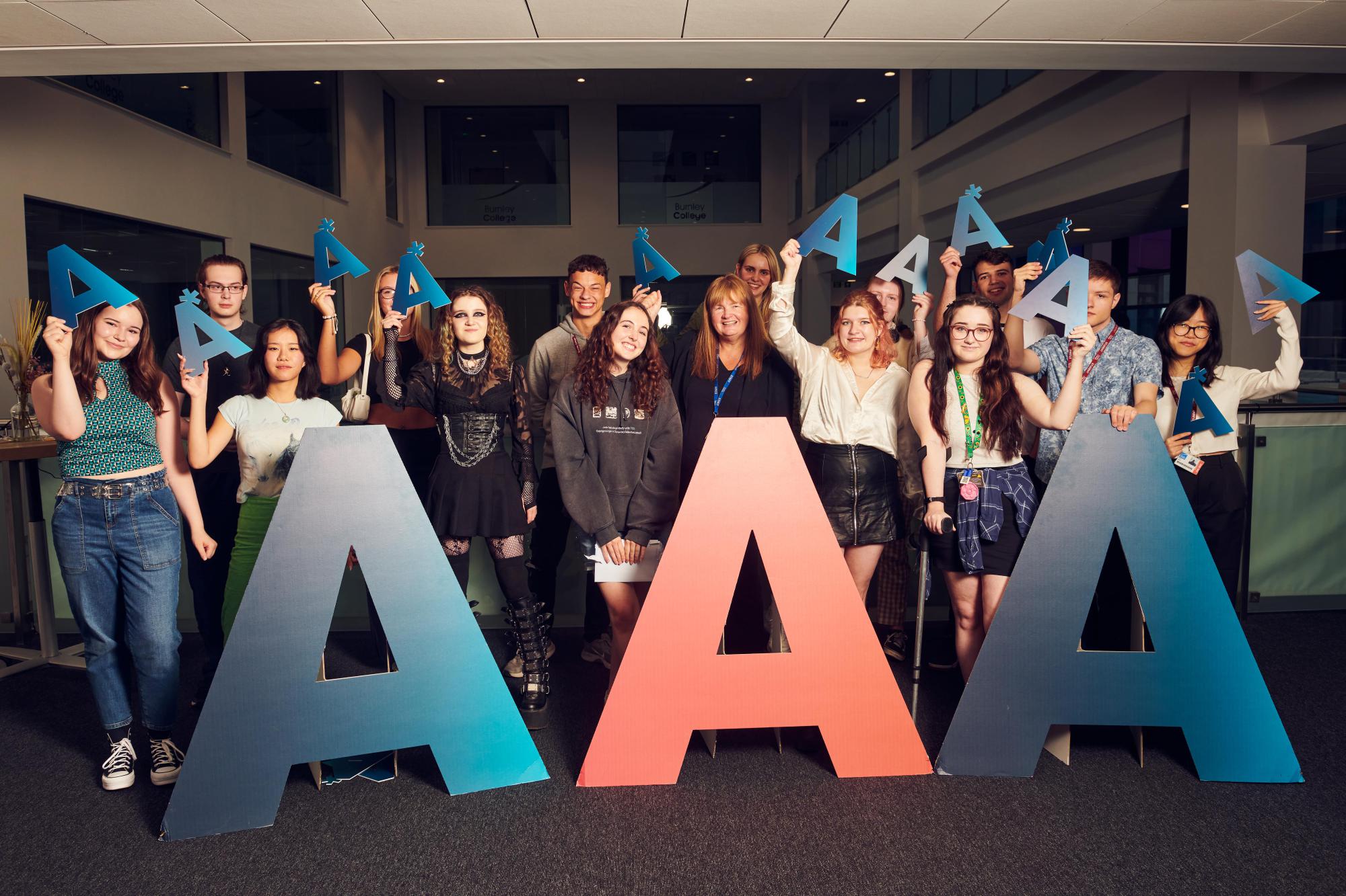 Students celebrate A level results day