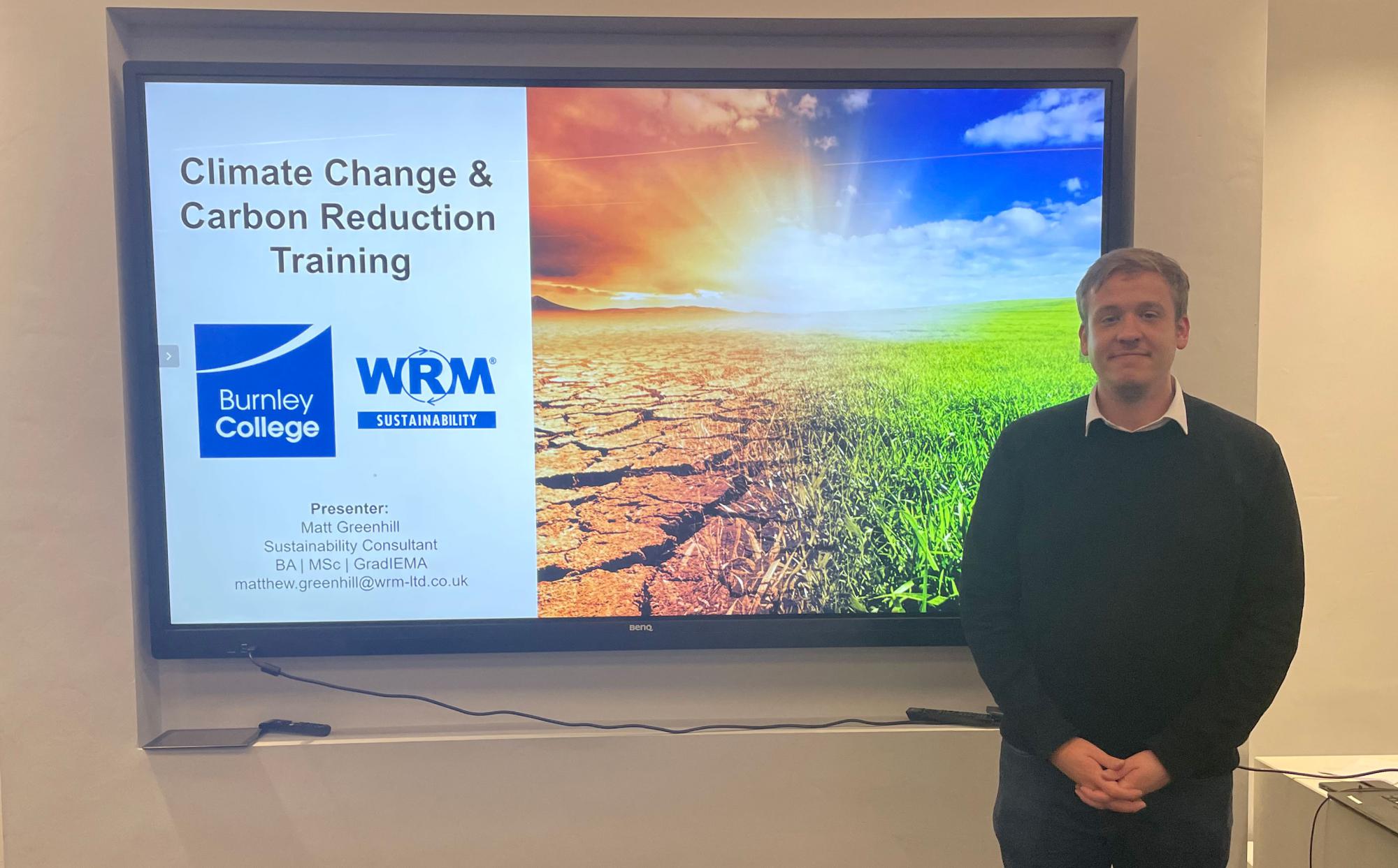 Environmental Expert Matthew Greenhill talks to Students at Burnley College Sixth Form Centre