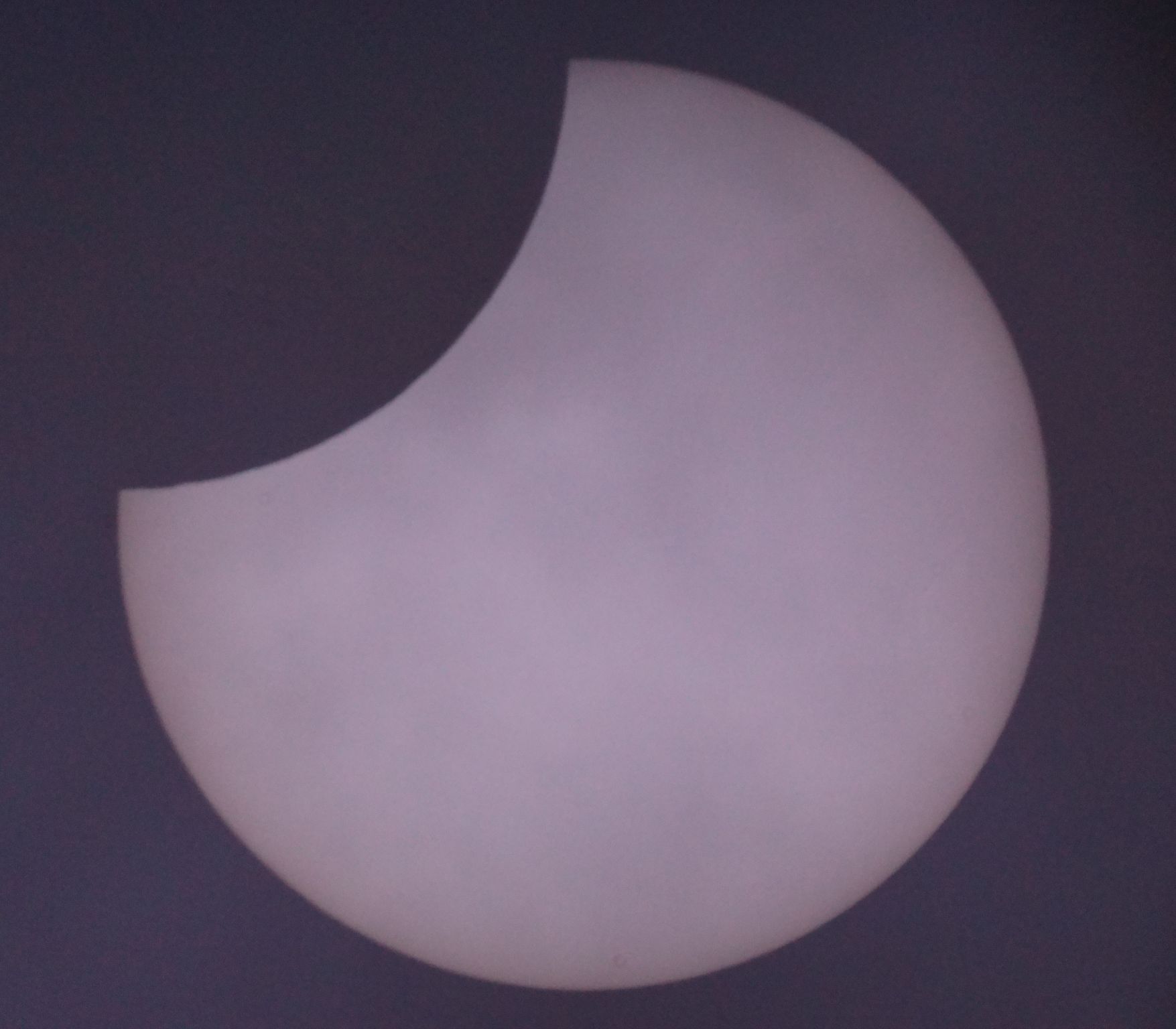 Eclipse photograph through telescope