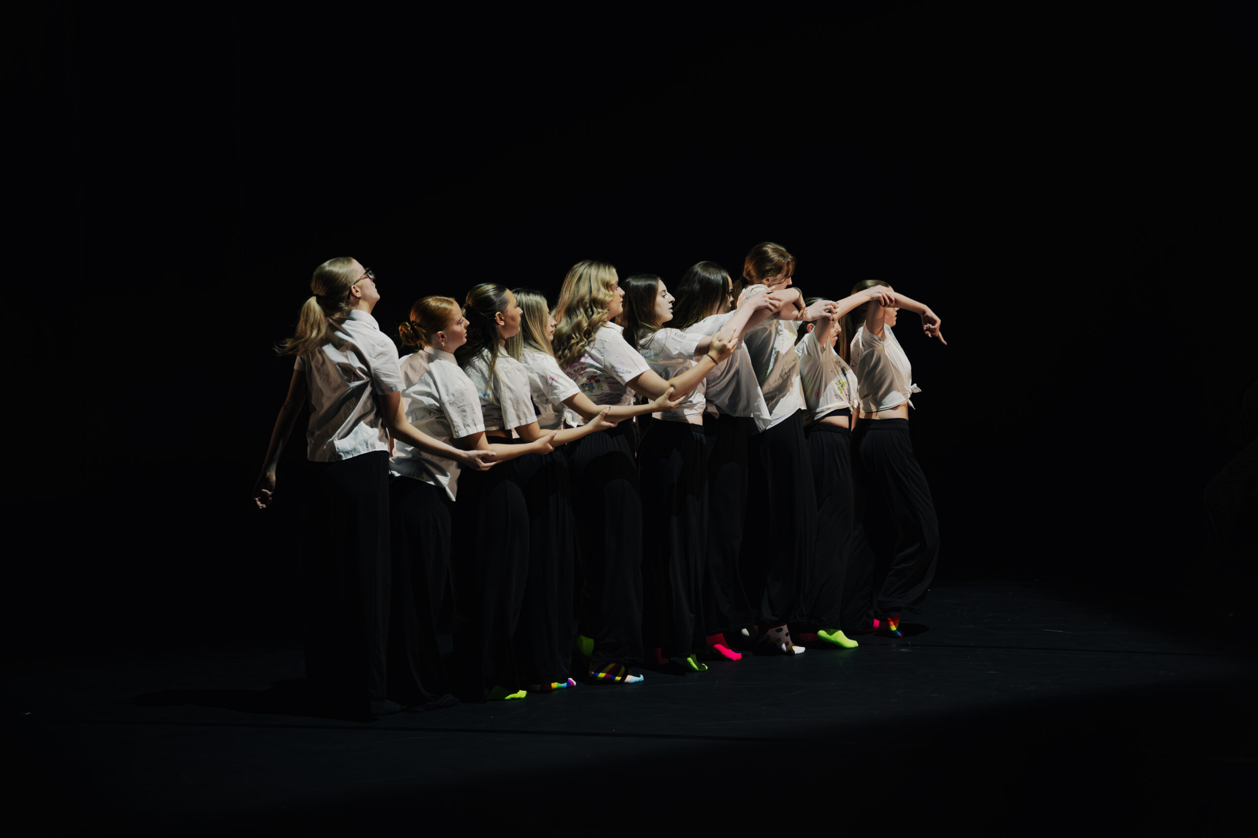 Group dance performance on stage
