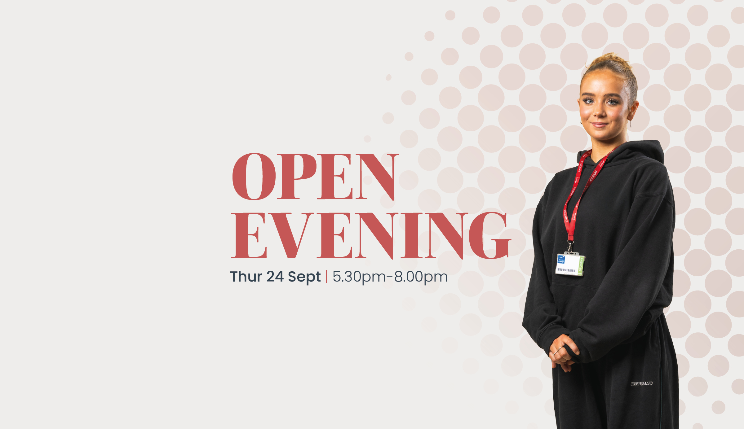Thursday 24th September Open Event taking place from 5.30pm to 8pm