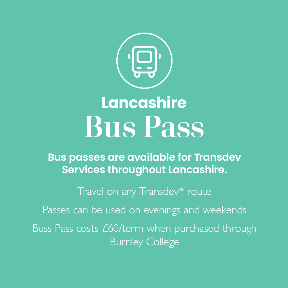 Lancashire bus pass showing the bus pass price per term is £60